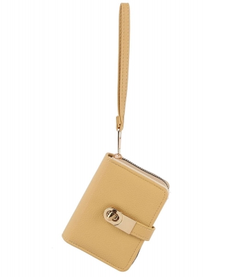 Twist Lock Flap Wallet Wrislet GLW-0140 YELLOW